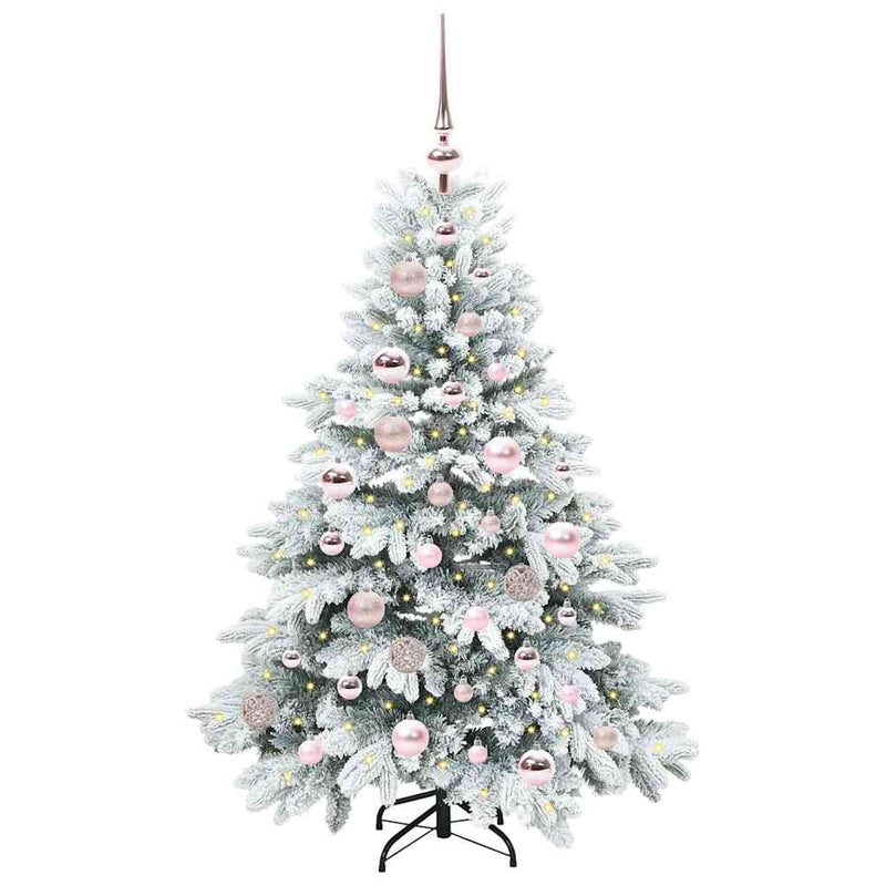 vidaXL Mű karácsonyfa 150 LED-del állvánnyal Zöld 120 cm PE és PVC