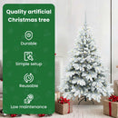 vidaXL Mű karácsonyfa 150 LED-del állvánnyal Fehér 120 cm PE és PVC