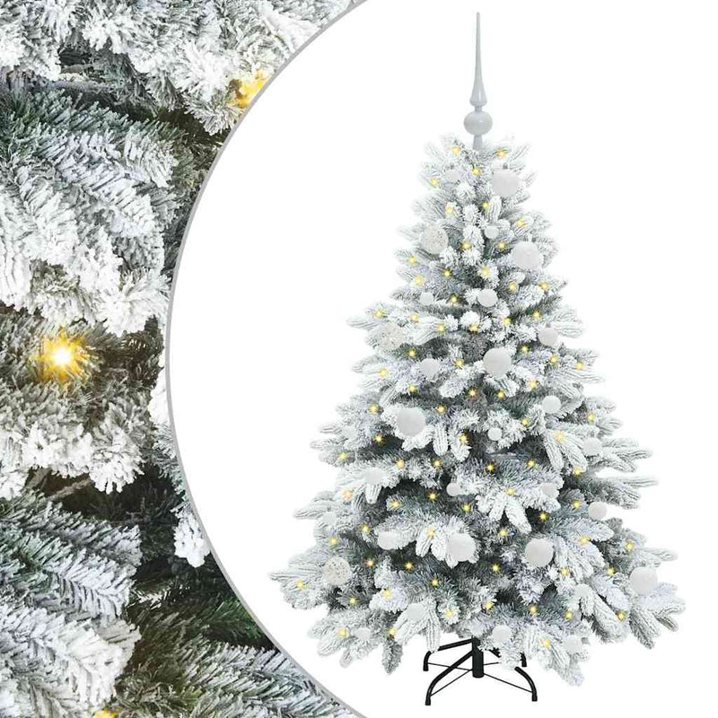 vidaXL Mű karácsonyfa 150 LED-del állvánnyal Zöld 120 cm PE és PVC
