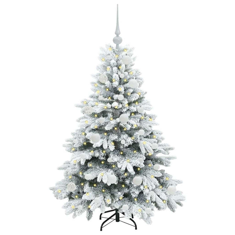vidaXL Mű karácsonyfa 150 LED-del állvánnyal Zöld 120 cm PE és PVC
