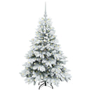 vidaXL Mű karácsonyfa 150 LED-del állvánnyal Fehér 120 cm PE és PVC