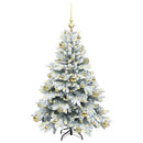vidaXL Mű karácsonyfa 150 LED-del állvánnyal Fehér 120 cm PE és PVC