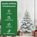 vidaXL Mű karácsonyfa 150 LED-del állvánnyal Fehér 120 cm PE és PVC
