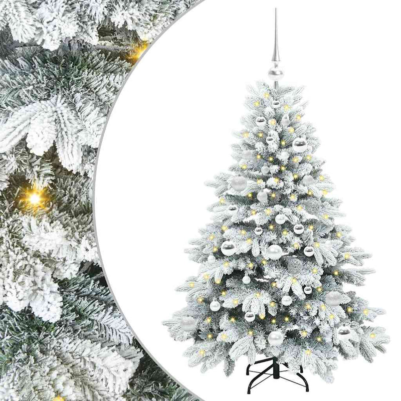 vidaXL Mű karácsonyfa 150 LED-del állvánnyal Zöld 120 cm PE és PVC