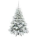 vidaXL Mű karácsonyfa 150 LED-del állvánnyal Fehér 120 cm PE és PVC