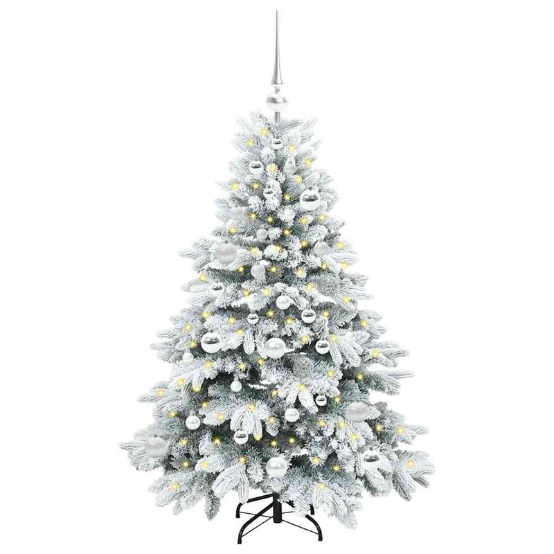 vidaXL Mű karácsonyfa 150 LED-del állvánnyal Zöld 120 cm PE és PVC