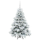 vidaXL Mű karácsonyfa 150 LED-del állvánnyal Fehér 120 cm PE és PVC