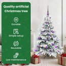 vidaXL Mű karácsonyfa 150 LED-del állvánnyal Fehér 120 cm PE és PVC