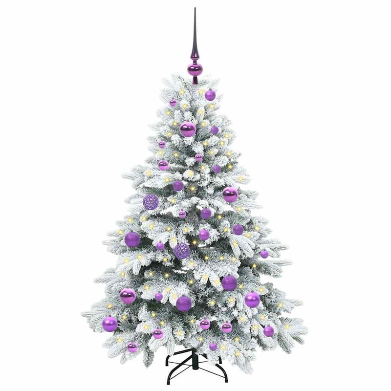 vidaXL Mű karácsonyfa 150 LED-del állvánnyal Zöld 120 cm PE és PVC