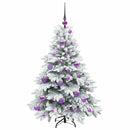 vidaXL Mű karácsonyfa 150 LED-del állvánnyal Fehér 120 cm PE és PVC