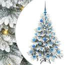 vidaXL Mű karácsonyfa 150 LED-del állvánnyal Fehér 120 cm PE és PVC