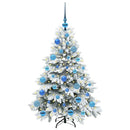 vidaXL Mű karácsonyfa 150 LED-del állvánnyal Fehér 120 cm PE és PVC