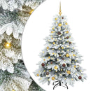 vidaXL Mű karácsonyfa 150 LED-del állvánnyal Fehér 150 cm PE és PVC