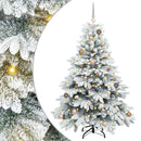vidaXL Mű karácsonyfa 150 LED-del állvánnyal Fehér 150 cm PE és PVC
