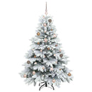 vidaXL Mű karácsonyfa 150 LED-del állvánnyal Zöld 150 cm PE és PVC