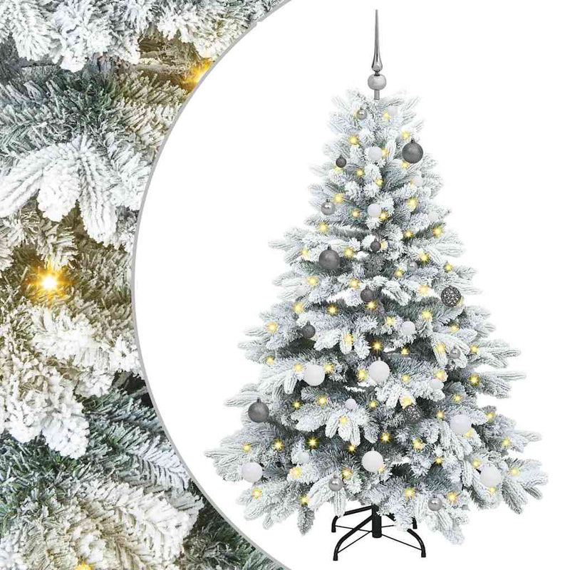 vidaXL Mű karácsonyfa 150 LED-del állvánnyal Zöld 150 cm PE és PVC