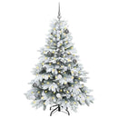 vidaXL Mű karácsonyfa 150 LED-del állvánnyal Zöld 150 cm PE és PVC