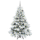 vidaXL Mű karácsonyfa 150 LED-del állvánnyal Fehér 150 cm PE és PVC