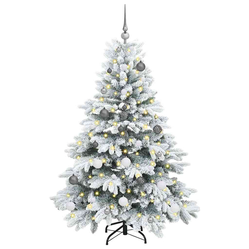 vidaXL Mű karácsonyfa 150 LED-del állvánnyal Zöld 150 cm PE és PVC