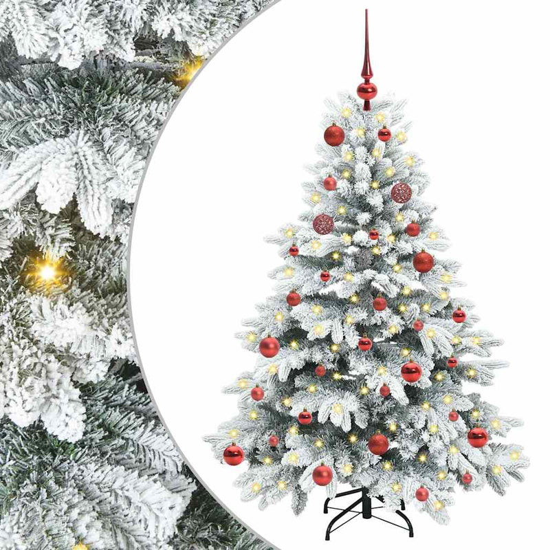 vidaXL Mű karácsonyfa 150 LED-del állvánnyal Zöld 150 cm PE és PVC