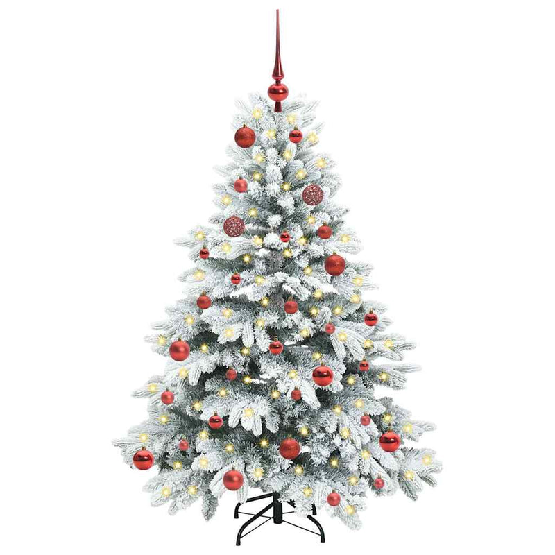 vidaXL Mű karácsonyfa 150 LED-del állvánnyal Zöld 150 cm PE és PVC