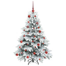 vidaXL Mű karácsonyfa 150 LED-del állvánnyal Fehér 150 cm PE és PVC