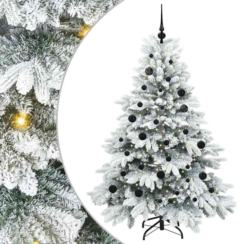 vidaXL Mű karácsonyfa 150 LED-del állvánnyal Zöld 150 cm PE és PVC