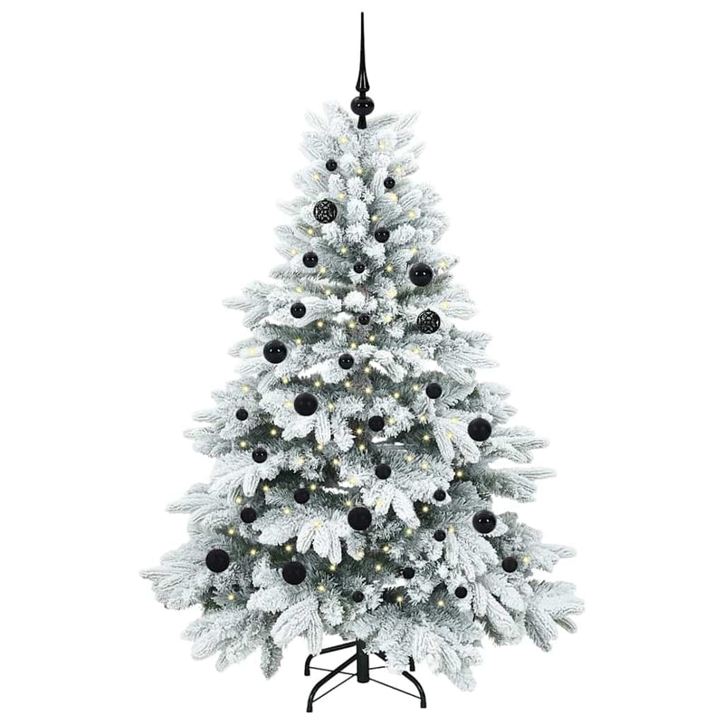 vidaXL Mű karácsonyfa 150 LED-del állvánnyal Zöld 150 cm PE és PVC