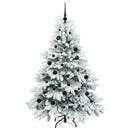 vidaXL Mű karácsonyfa 150 LED-del állvánnyal Fehér 150 cm PE és PVC