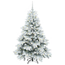 vidaXL Mű karácsonyfa 150 LED-del állvánnyal Fehér 150 cm PE és PVC