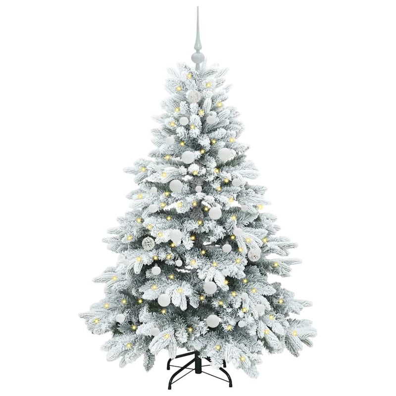 vidaXL Mű karácsonyfa 150 LED-del állvánnyal Zöld 150 cm PE és PVC
