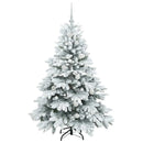 vidaXL Mű karácsonyfa 150 LED-del állvánnyal Fehér 150 cm PE és PVC