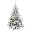 vidaXL Mű karácsonyfa 150 LED-del állvánnyal Fehér 150 cm PE és PVC