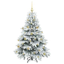 vidaXL Mű karácsonyfa 150 LED-del állvánnyal Fehér 150 cm PE és PVC