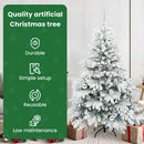 vidaXL Mű karácsonyfa 150 LED-del állvánnyal Fehér 150 cm PE és PVC