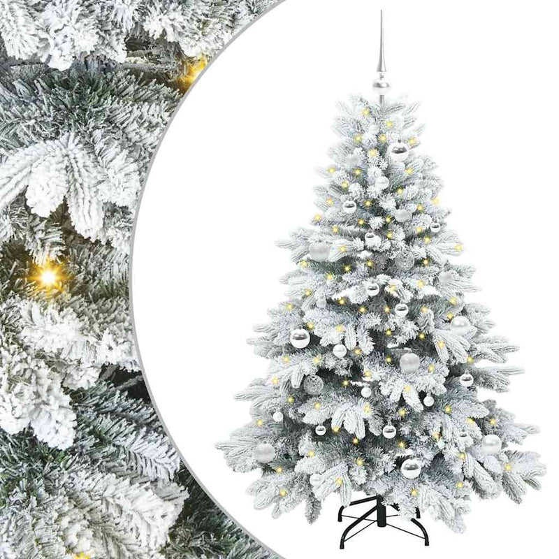 vidaXL Mű karácsonyfa 150 LED-del állvánnyal Zöld 150 cm PE és PVC