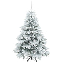 vidaXL Mű karácsonyfa 150 LED-del állvánnyal Fehér 150 cm PE és PVC