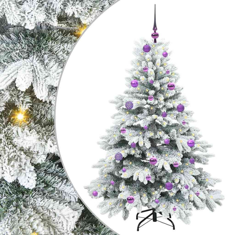 vidaXL Mű karácsonyfa 150 LED-del állvánnyal Zöld 150 cm PE és PVC