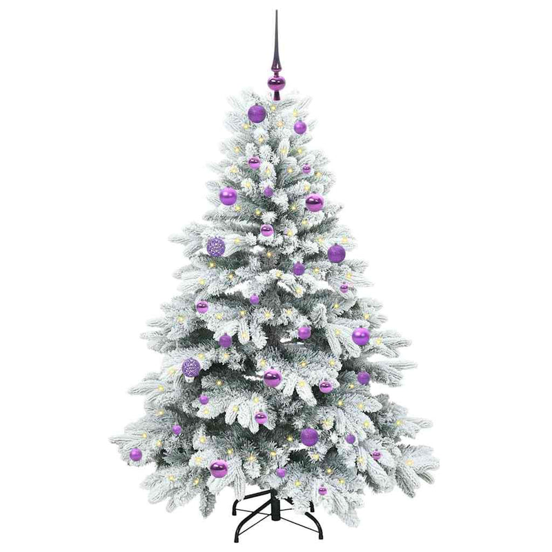 vidaXL Mű karácsonyfa 150 LED-del állvánnyal Zöld 150 cm PE és PVC
