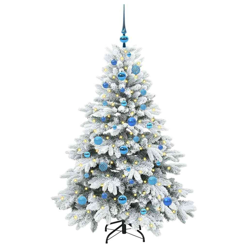 vidaXL Mű karácsonyfa 150 LED-del állvánnyal Zöld 150 cm PE és PVC