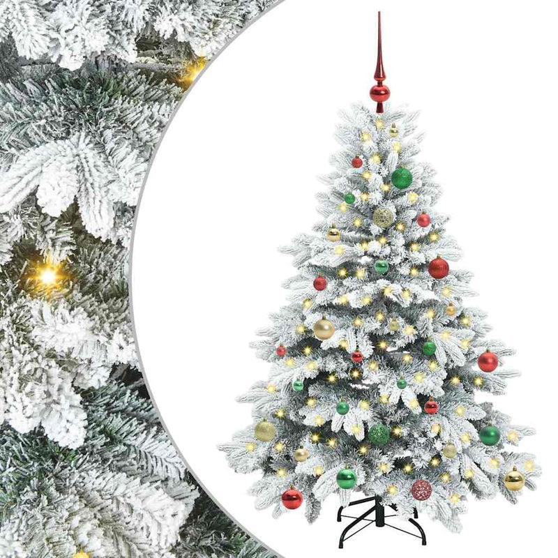 vidaXL Mű karácsonyfa 150 LED-del állvánnyal Zöld 150 cm PE és PVC