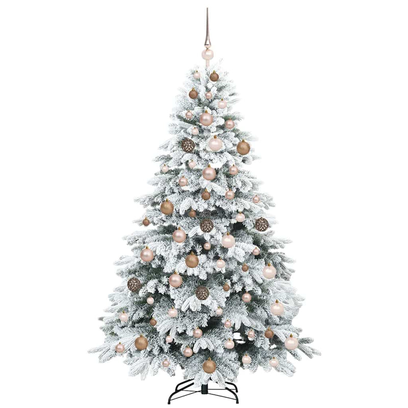 vidaXL Mű karácsonyfa 300 LED-del állvánnyal Zöld 180 cm PE és PVC