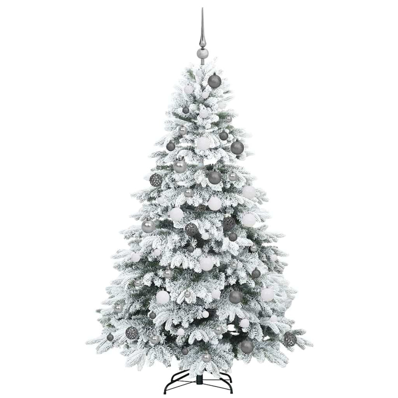 vidaXL Mű karácsonyfa 300 LED-del állvánnyal Zöld 180 cm PE és PVC