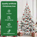 vidaXL Mű karácsonyfa 300 LED-del állvánnyal Fehér 180 cm PE és PVC