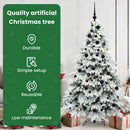 vidaXL Mű karácsonyfa 300 LED-del állvánnyal Fehér 180 cm PE és PVC