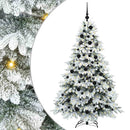 vidaXL Mű karácsonyfa 300 LED-del állvánnyal Fehér 180 cm PE és PVC