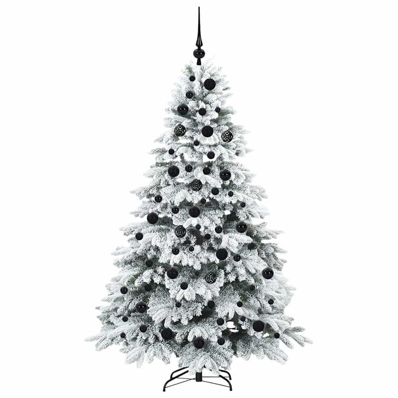 vidaXL Mű karácsonyfa 300 LED-del állvánnyal Zöld 180 cm PE és PVC