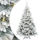 vidaXL Mű karácsonyfa 300 LED-del állvánnyal Fehér 180 cm PE és PVC