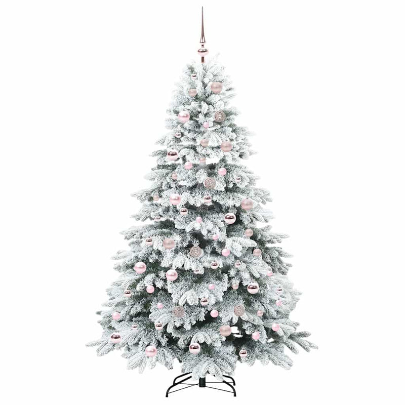 vidaXL Mű karácsonyfa 300 LED-del állvánnyal Zöld 180 cm PE és PVC