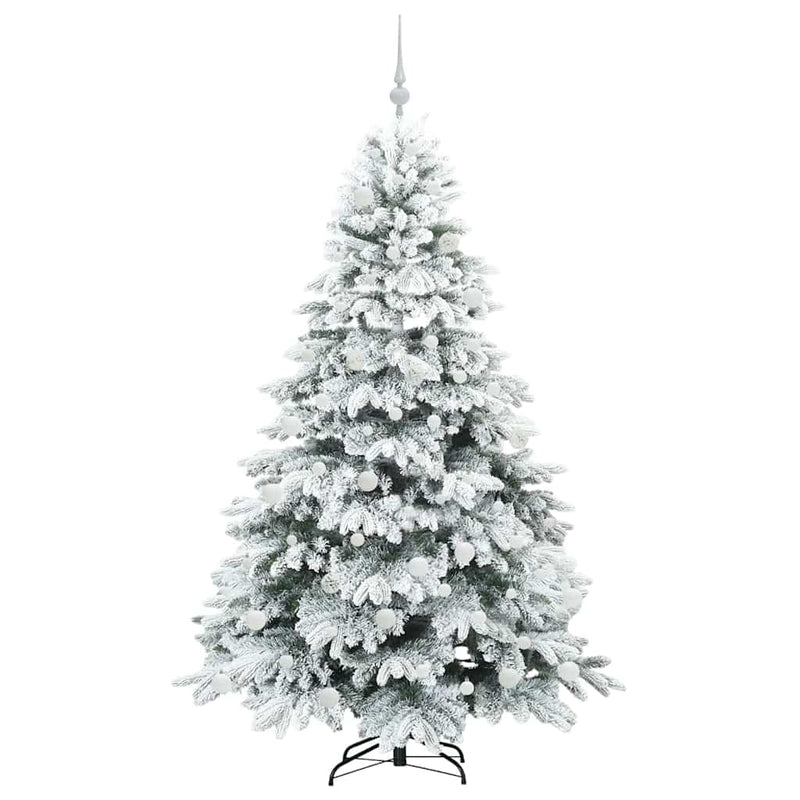 vidaXL Mű karácsonyfa 300 LED-del állvánnyal Zöld 180 cm PE és PVC